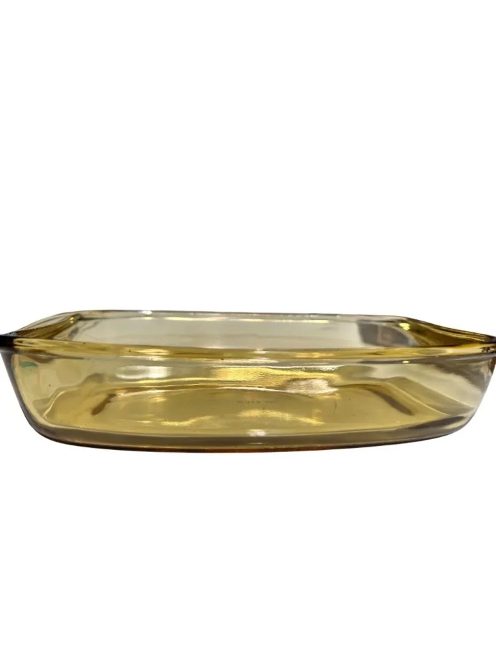 Vintage Mexico Amber Glass Baking Dish Rectangular 1.5 Quart Ovenware